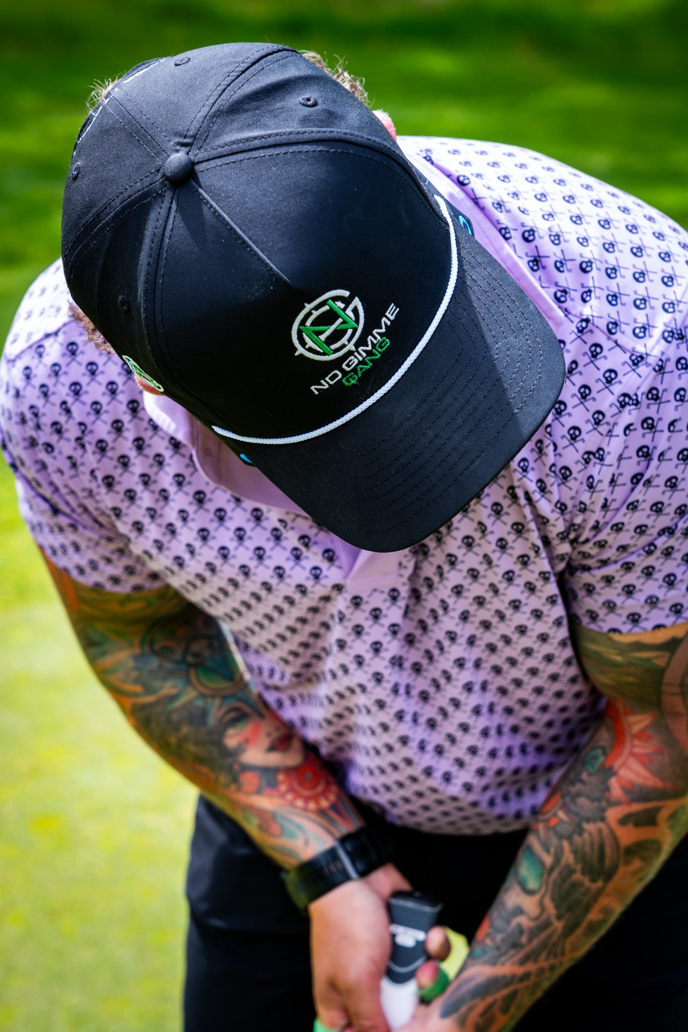 No Gimme Gang OG Golf Hat - Black - Wear Your Attitude on the Course!
