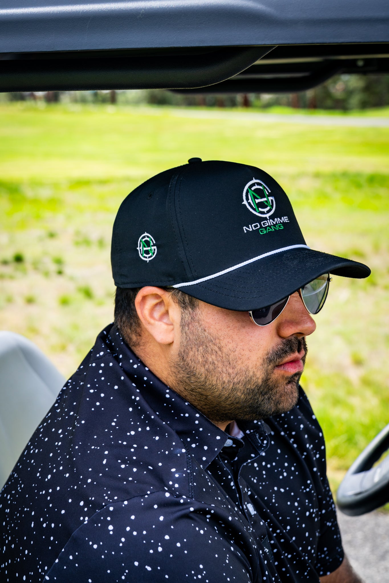 No Gimme Gang OG Golf Hat - Black - Wear Your Attitude on the Course!