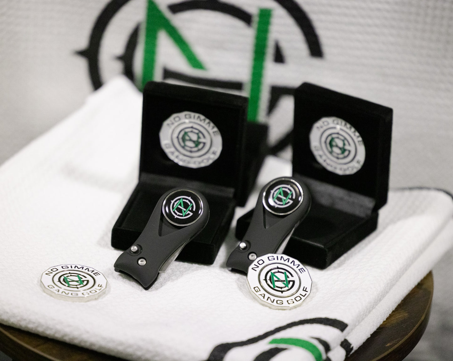 No Gimme Gang 2 Piece Golf Ball Marker – Make Every Shot Count!